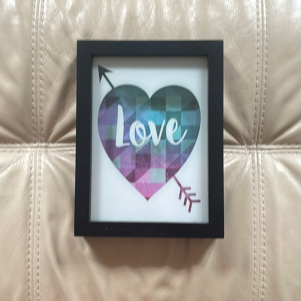 Shadow box decorative wall hanging.